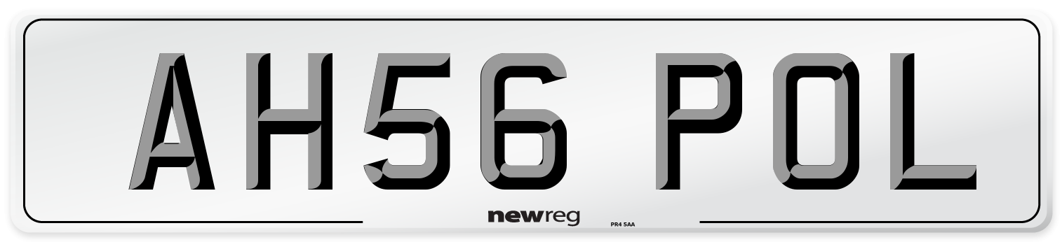 AH56 POL Number Plate from New Reg